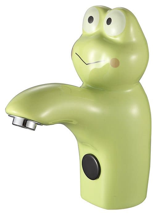 Bateria sensorowa stojąca ceramiczna 6V DC (4xAA), żaba, zielony