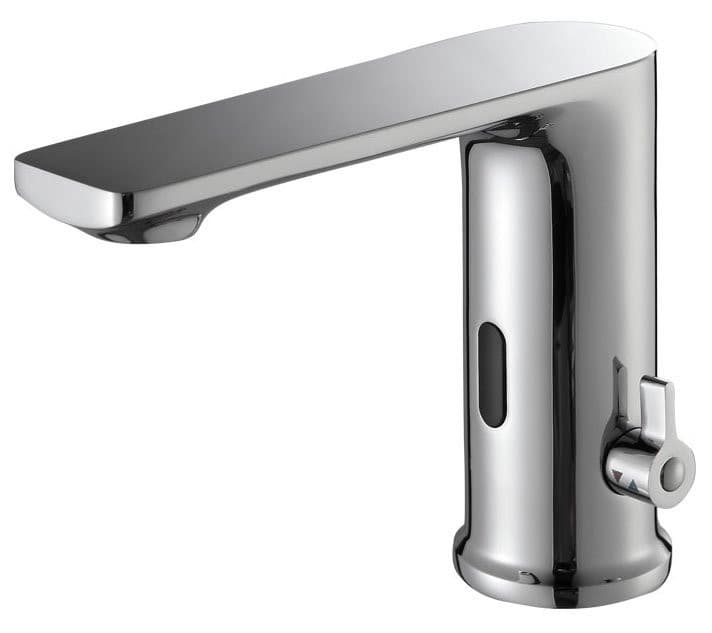 Sensorowa bateria stojąca z regulacją temperatury, 6V DC (4xAA), chrom