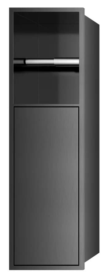 DENBO podtynkowy uchwyt na papier toaletowy, 600x170mm, stal nierdzewna, gun metal