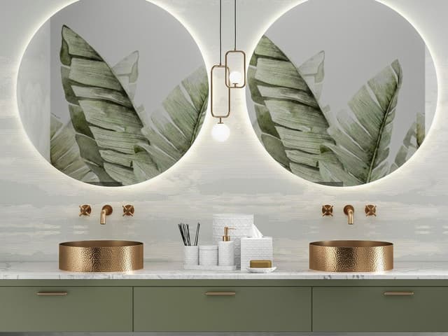 AURUM umywalka ze stali nierdzewnej na blat, średnica 38cm, z odpływem, kuty kov, miedź mat