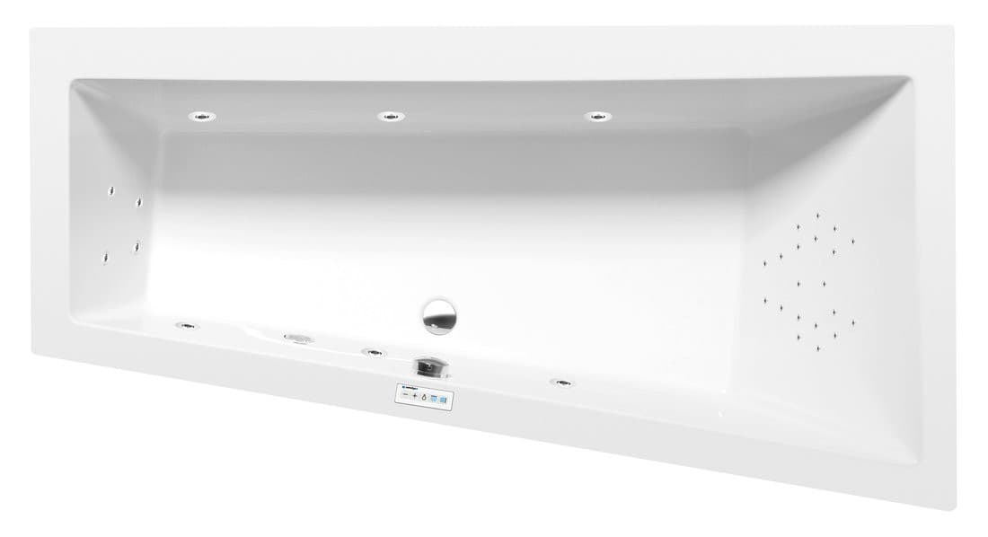 ANDRA R wanna z hydromasażem, 180x90x45cm, Highline Hydro, chrom