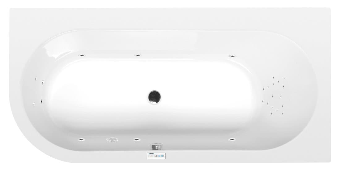 ASTRA R wanna z hydromasażem, 165x80x48cm, Highline Hydro, chrom