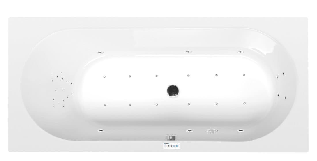 ASTRA B wanna z hydromasażem, 165x75x48cm, Highline Hydro-Air, chrom