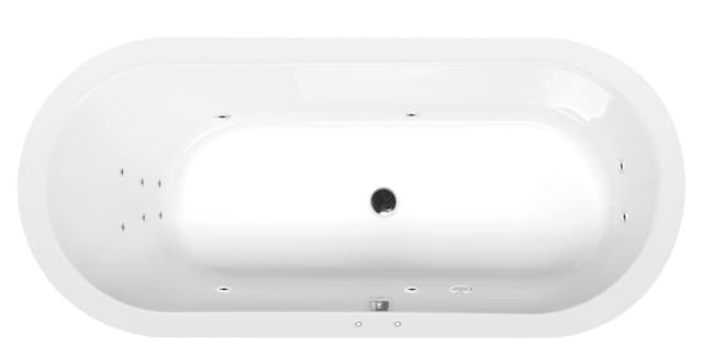ASTRA O wanna z hydromasażem, 165x75x48cm, Attraction Hydro, chrom