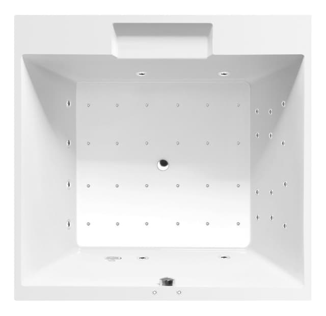 CAME wanna z hydromasażem, 175x175x50cm, Attraction Hydro-Air, chrom