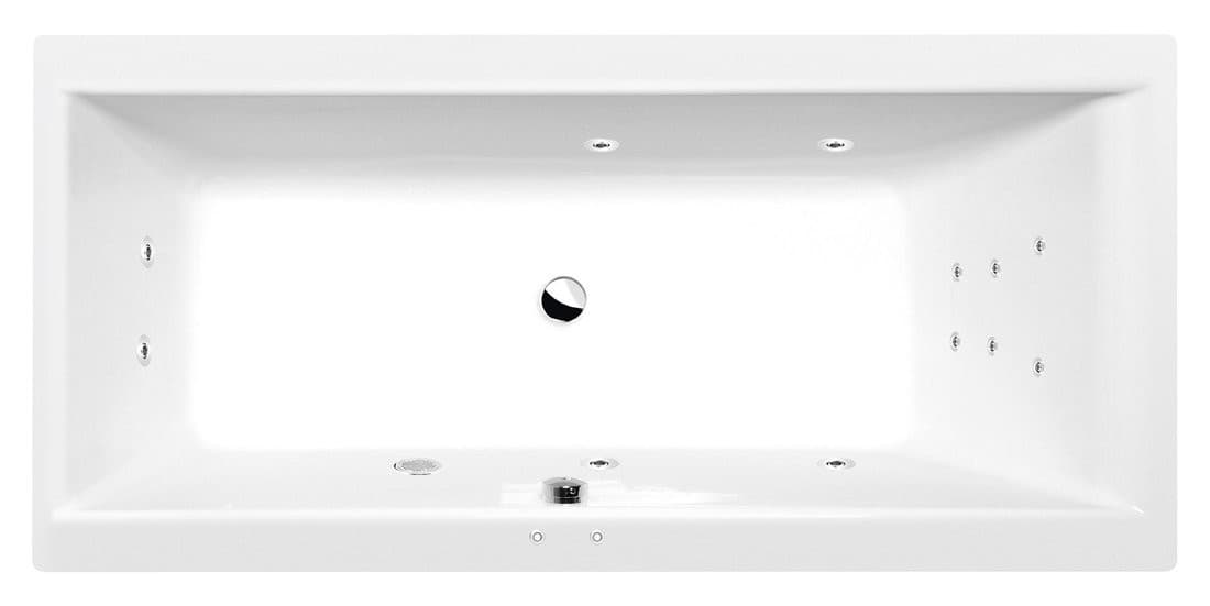 CLEO wanna z hydromasażem, 150x75x48cm, Attraction Hydro, chrom