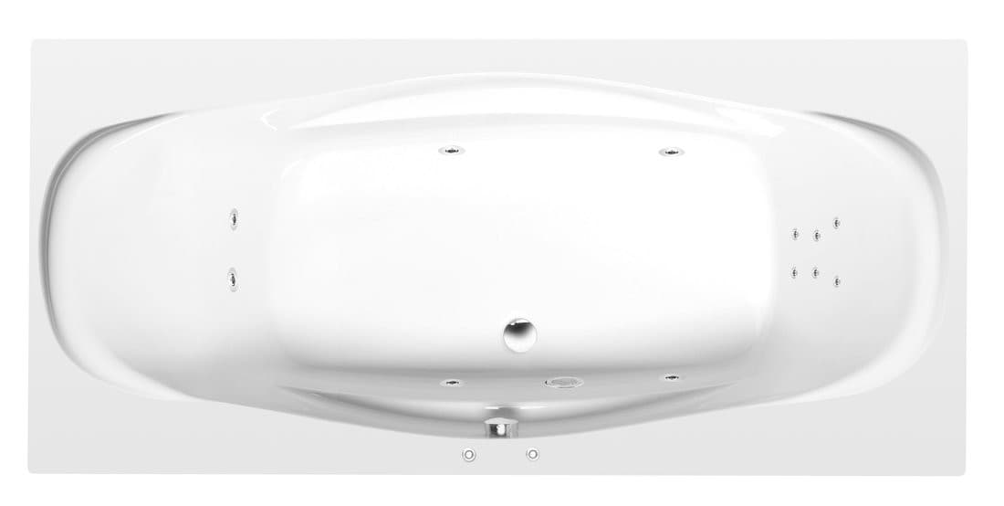 GARDA wanna z hydromasażem, 190x90x44cm, Attraction Hydro, chrom