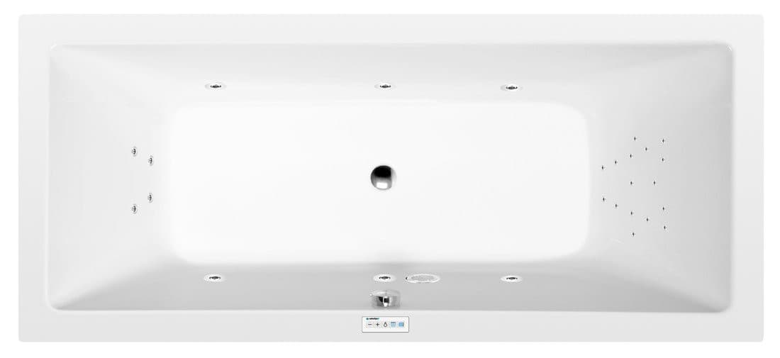 KRYSTA wanna z hydromasażem, 180x80x39cm, Highline Hydro, chrom