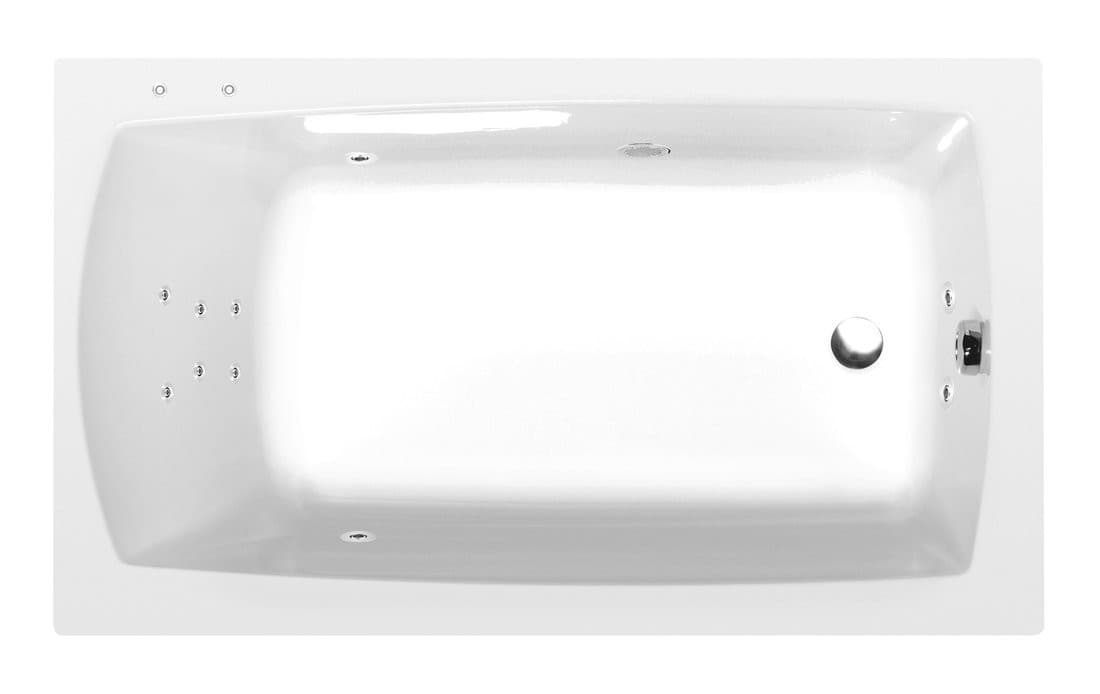 LILY wanna z hydromasażem, 140x70x39cm, Attraction Hydro, chrom