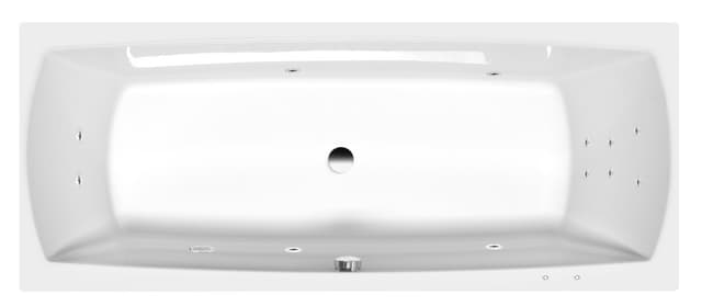 LILY wanna z hydromasażem, 170x70x39cm, Attraction Hydro, chrom