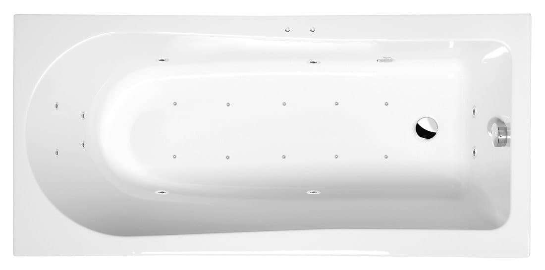 LISA wanna z hydromasażem, 150x70x47cm, Active Hydro-Air, chrom
