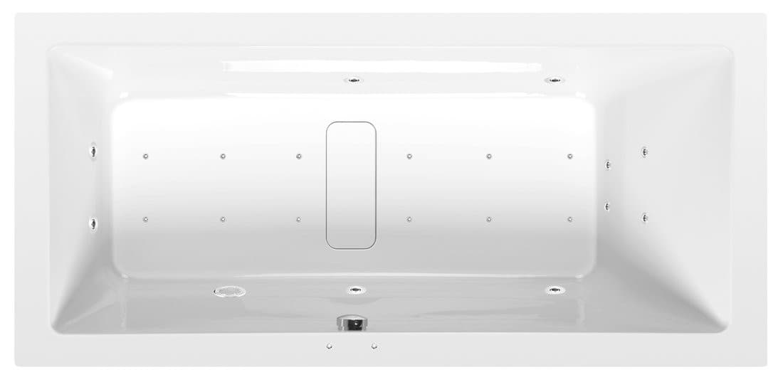 MARLENE wanna z hydromasażem, 180x80x48cm, Active Hydro-Air, chrom