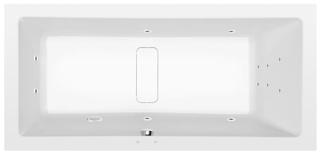 MARLENE wanna z hydromasażem, 200x90x48cm, Attraction Hydro, chrom