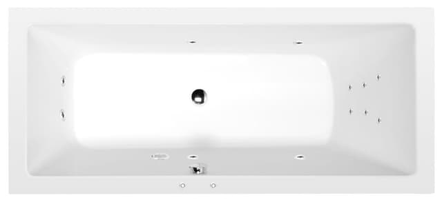 MIMOA wanna z hydromasażem, 170x75x39cm, Attraction Hydro, chrom