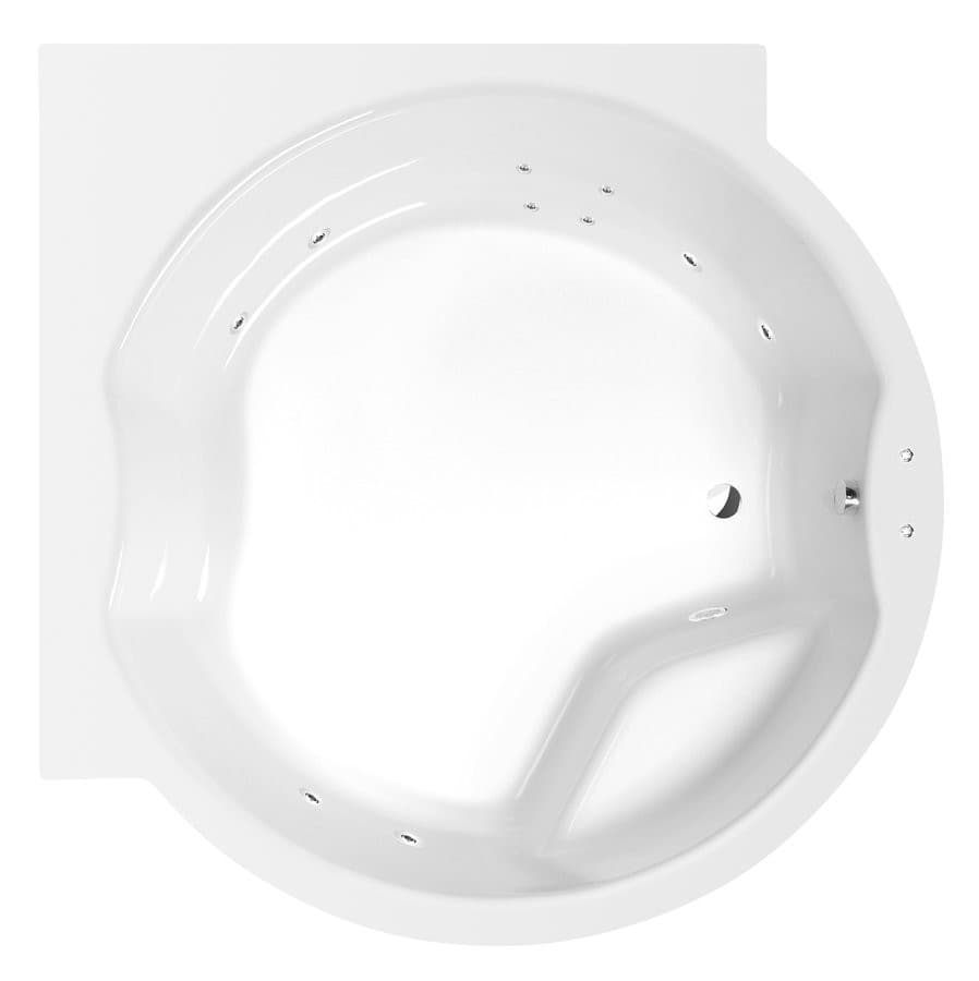 ROYAL CORNER wanna z hydromasażem, 173x173x49cm, Active Hydro, chrom