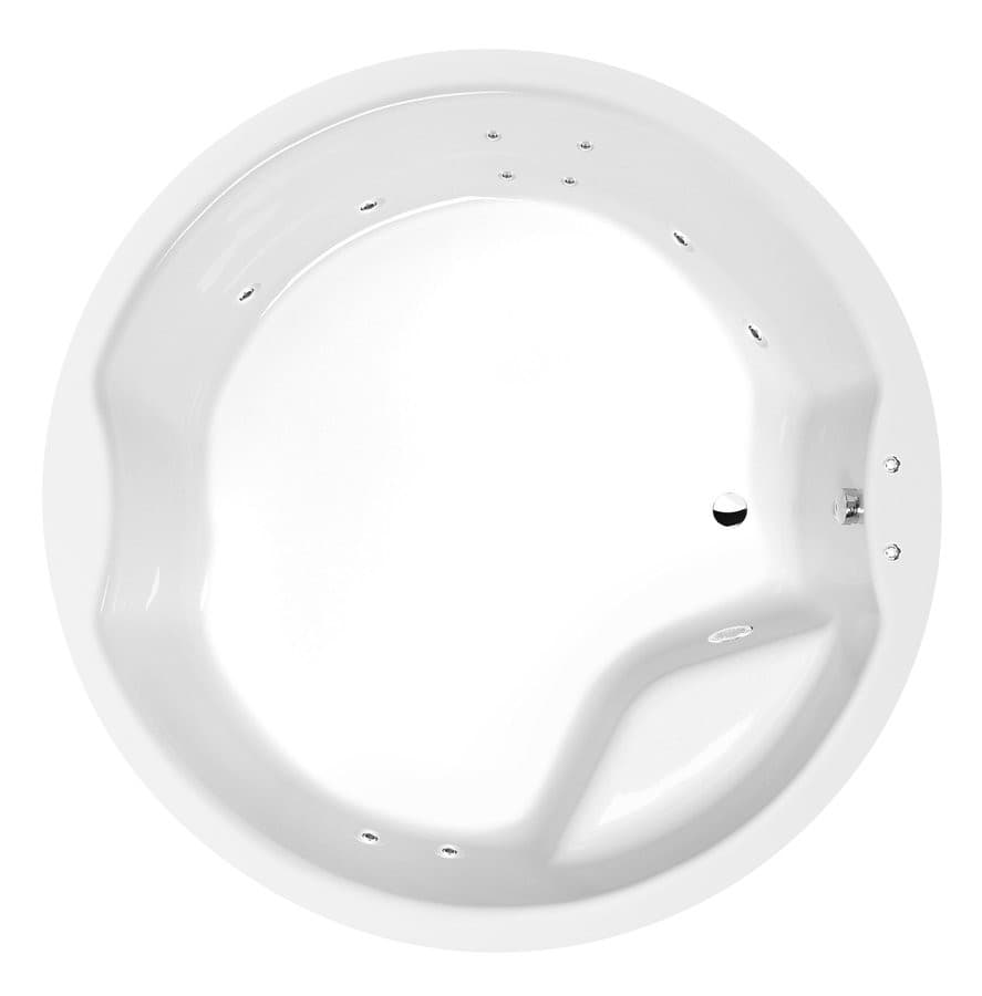 ROYAL ROUND wanna z hydromasażem, 172x172x49cm, Active Hydro, chrom