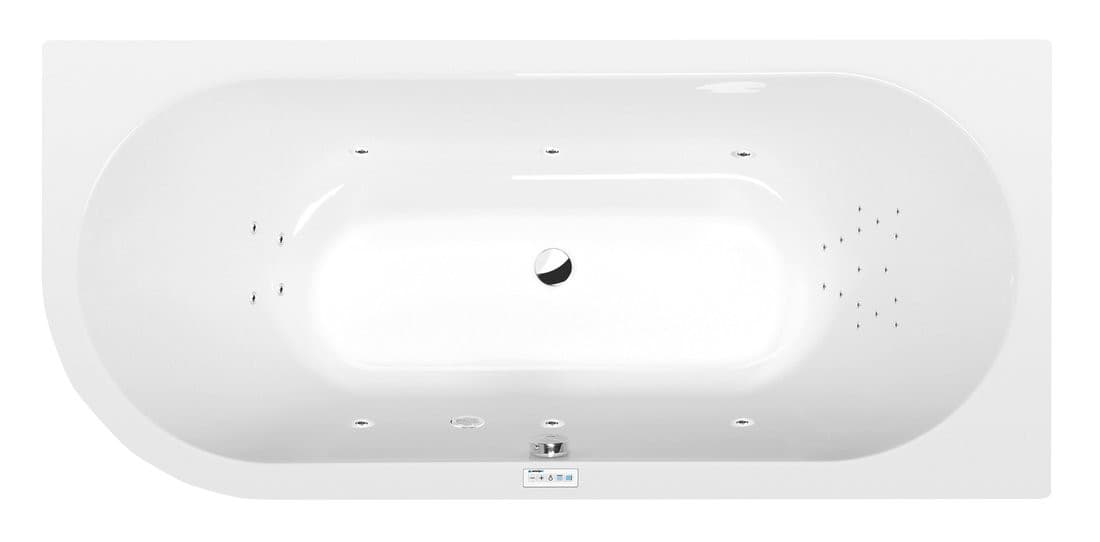 VIVA R wanna z hydromasażem, 185x80x47cm, Highline Hydro, chrom