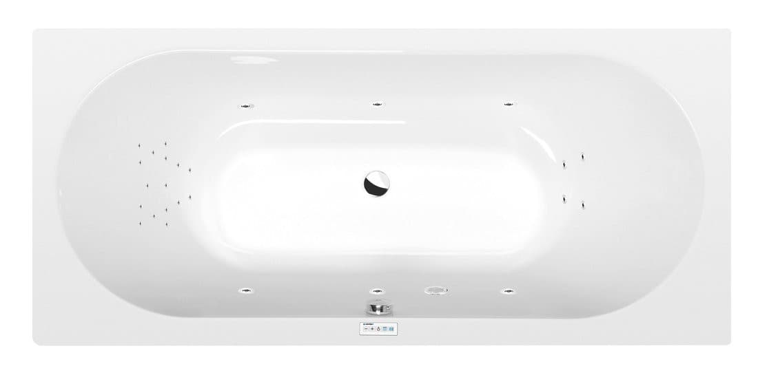 VIVA B wanna z hydromasażem, 185x80x47cm, Highline Hydro, chrom