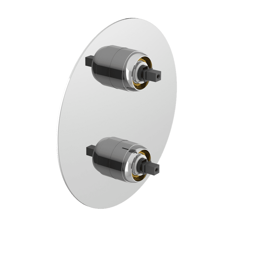 ULTRAMIX korpus do baterii prysznicowej podtynkowej, 3 wyjścia, obrotowy przełącznik, chrom