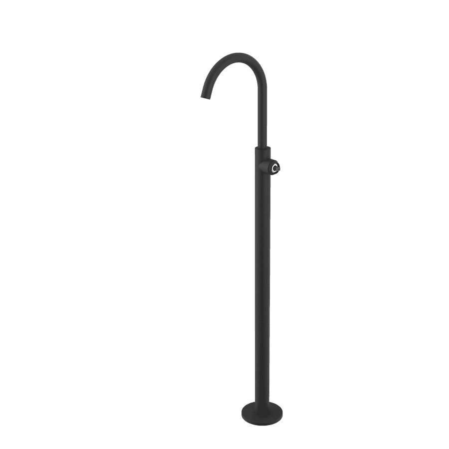 ULTRAMIX korpus do baterie umywalkowej do podłogi, czarny mat