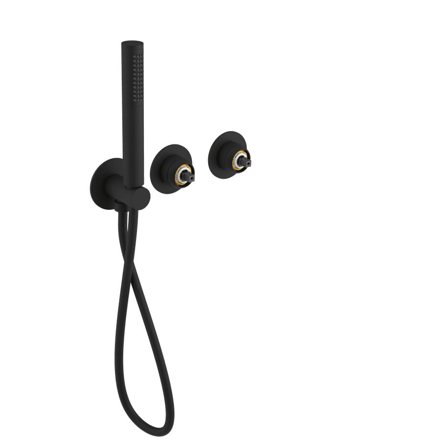 ULTRAMIX korpus do podtynkowej bateria prysznicowej/wannowej, 2 funkcje, czarny mat