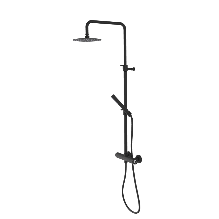 ULTRAMIX korpus kolumny prysznicowej z baterią dźwigniową, czarny mat