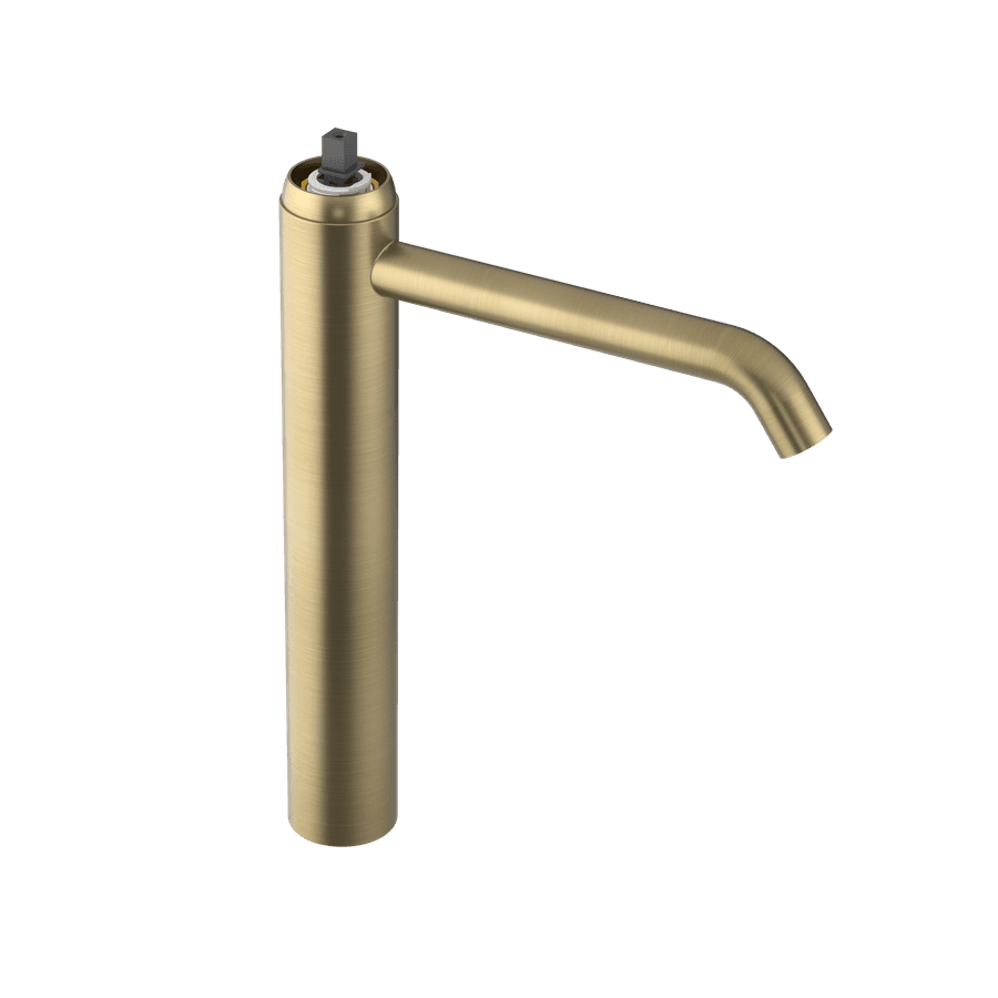 ULTRAMIX kurpus wysokej baterii umywalkowej, przedłużona dysza, złoto mat