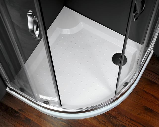 VIVA 90 brodzik prysznicowy kompozytowy, półokrągły 90x90cm, R550