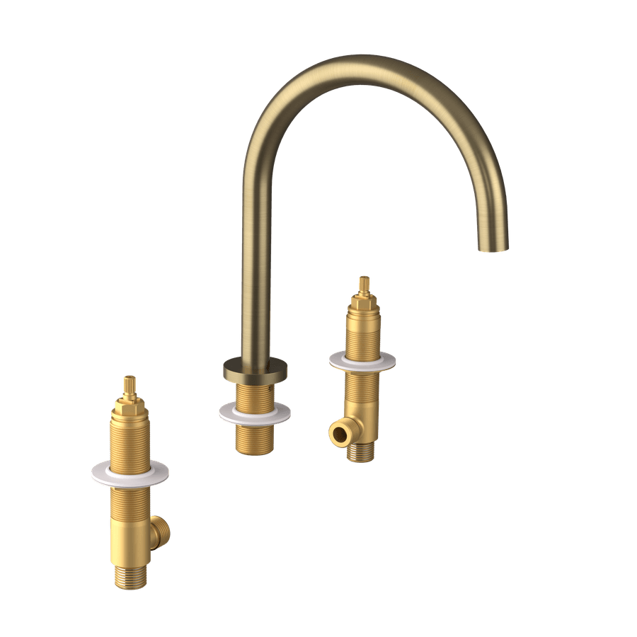 ULTRAMIX korpus fo 3-elementowej baterie umywalkoweh, złoto mat