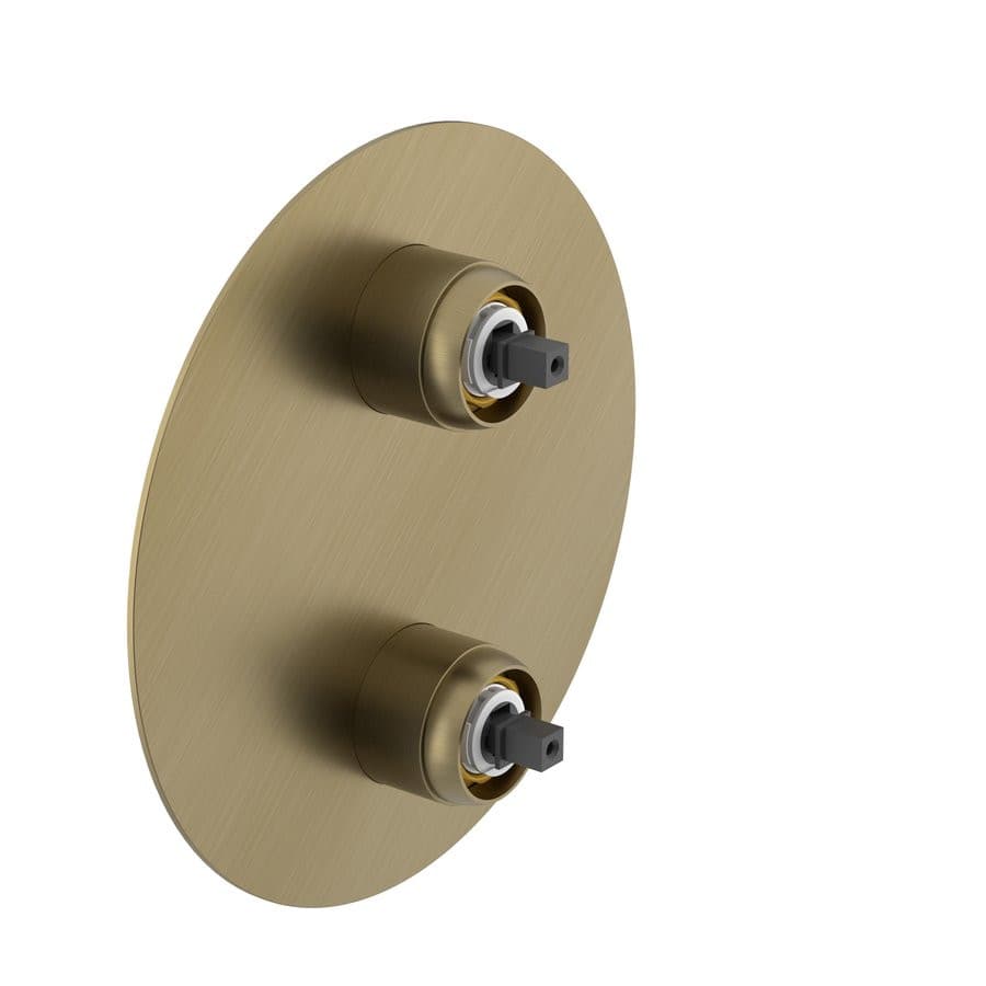 ULTRAMIX korpus do baterii prysznicowej podtynkowej, 2 wyjścia, obrotowy przełącznik, złoto mat