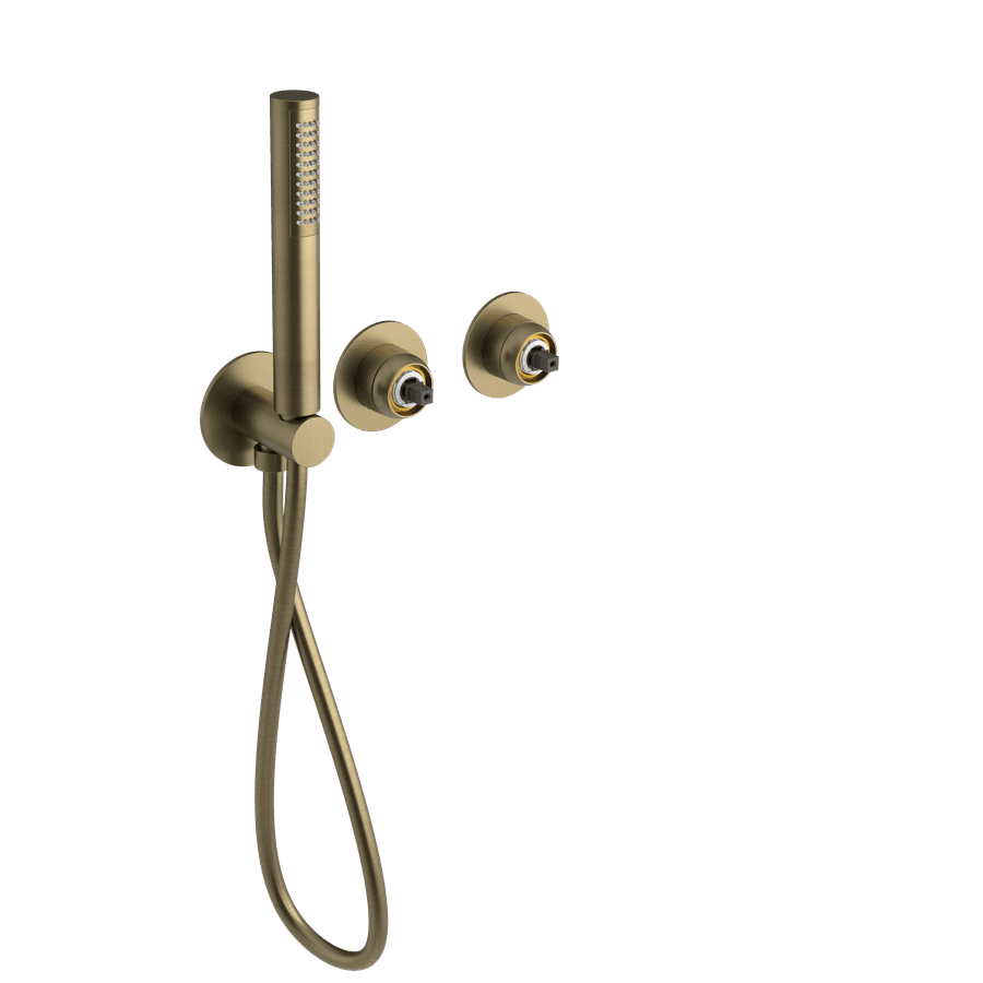 ULTRAMIX korpus do baterii prysznicowej/wannowej podtynkowej, 2 wyjścia, złoto mat