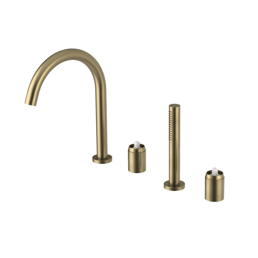 ULTRAMIX 4-elementowy korpus baterii do montażu na brzegu wanny, złoto mat