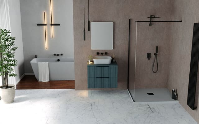 FLEXIA brodzik kompozytowy z możliwością docinania 130x90cm, szary mat