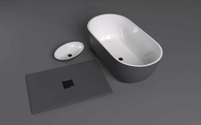 FLEXIA brodzik kompozytowy z możliwością docinania 130x90cm, antracyt mat