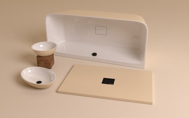 FLEXIA brodzik kompozytowy z możliwością docinania 130x90cm, beż mat