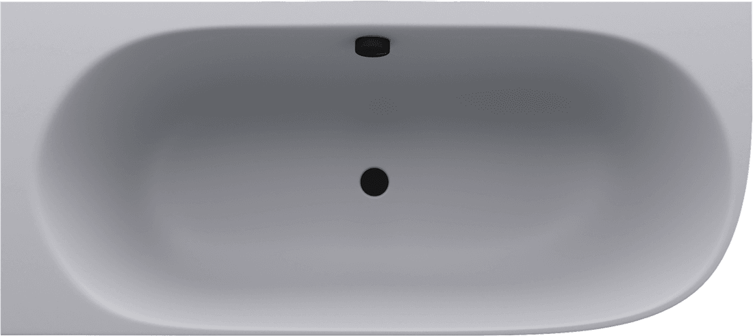 SUSSI L wanna przyścienna, narożna, kompozyt, 160x70x50cm, szary mat