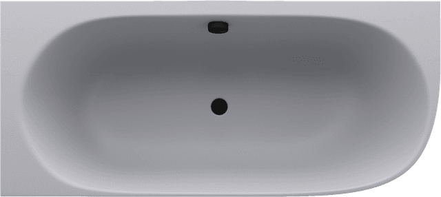 SUSSI L wanna przyścienna, narożna, kompozyt, 160x70x50cm, szary mat