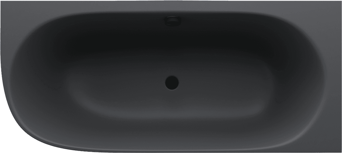 SUSSI R wanna przyścienna, narożna, kompozyt, 160x70x50cm, antracyt mat
