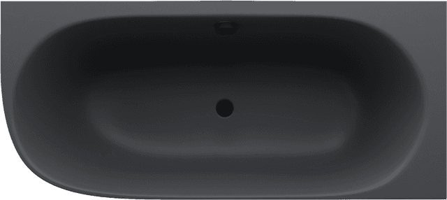 SUSSI R wanna przyścienna, narożna, kompozyt, 160x70x50cm, antracyt mat