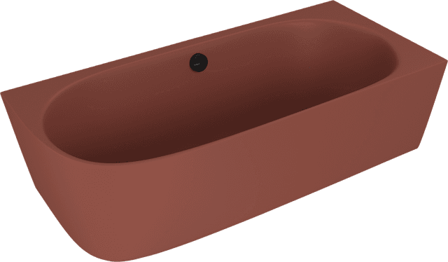 SUSSI R wanna przyścienna, narożna, kompozyt, 160x70x50cm, brązowy mat