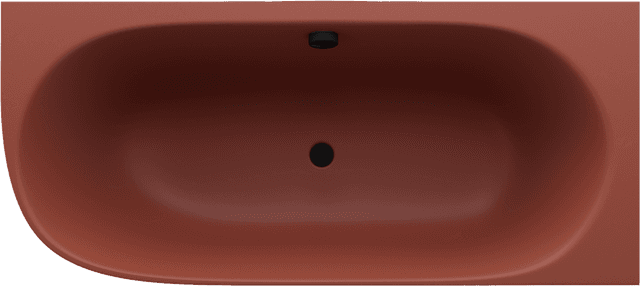 SUSSI R wanna przyścienna, narożna, kompozyt, 160x70x50cm, brązowy mat