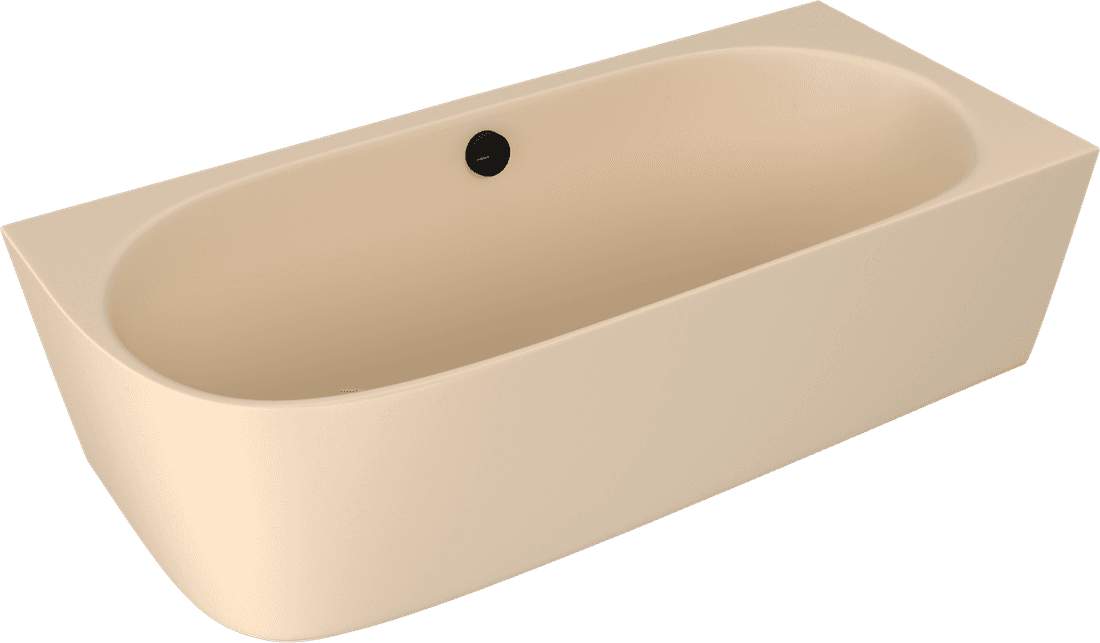 SUSSI R wanna przyścienna, narożna, kompozyt, 160x70x50cm, beż mat