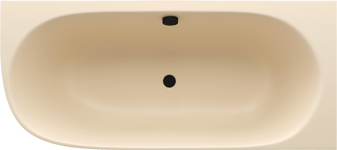 SUSSI R wanna przyścienna, narożna, kompozyt, 160x70x50cm, beż mat