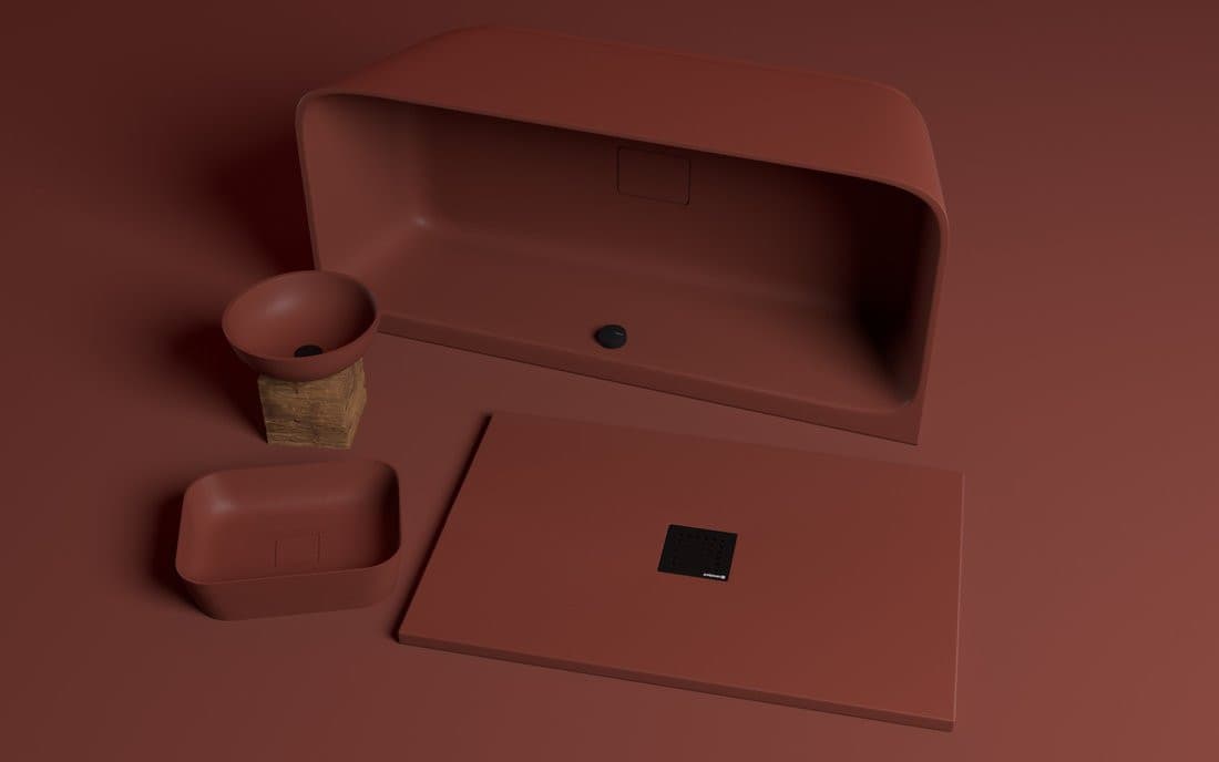 SKYLLA wanna wolnostojąca przyścienna 170x75x60cm, kompozyt, brązowy mat