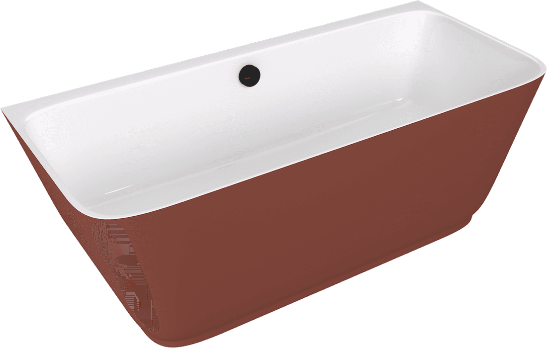 SKYLLA wanna wolnostojąca przyścienna 170x75x60cm, kompozyt, biały/ brązowy mat