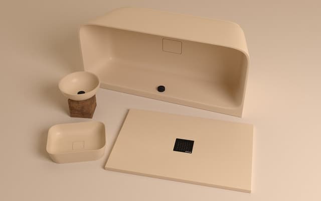 SKYLLA wanna wolnostojąca przyścienna 170x75x60cm, kompozyt, beż mat