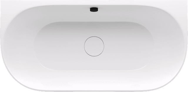 PAGODA wanna przyścienna 170x85x58cm, kompozyt, biały/brązowy mat