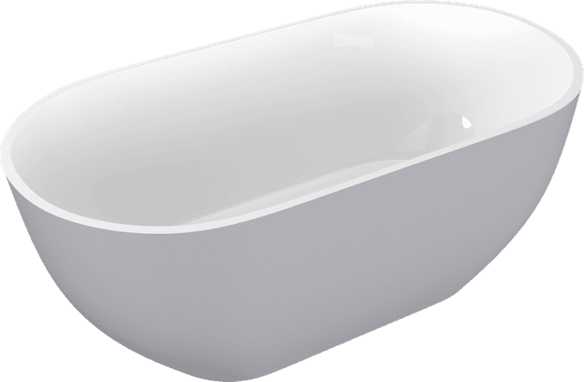 REDUTA wanna wolnostojąca 171x81x58cm, kompozyt, biały/szary mat