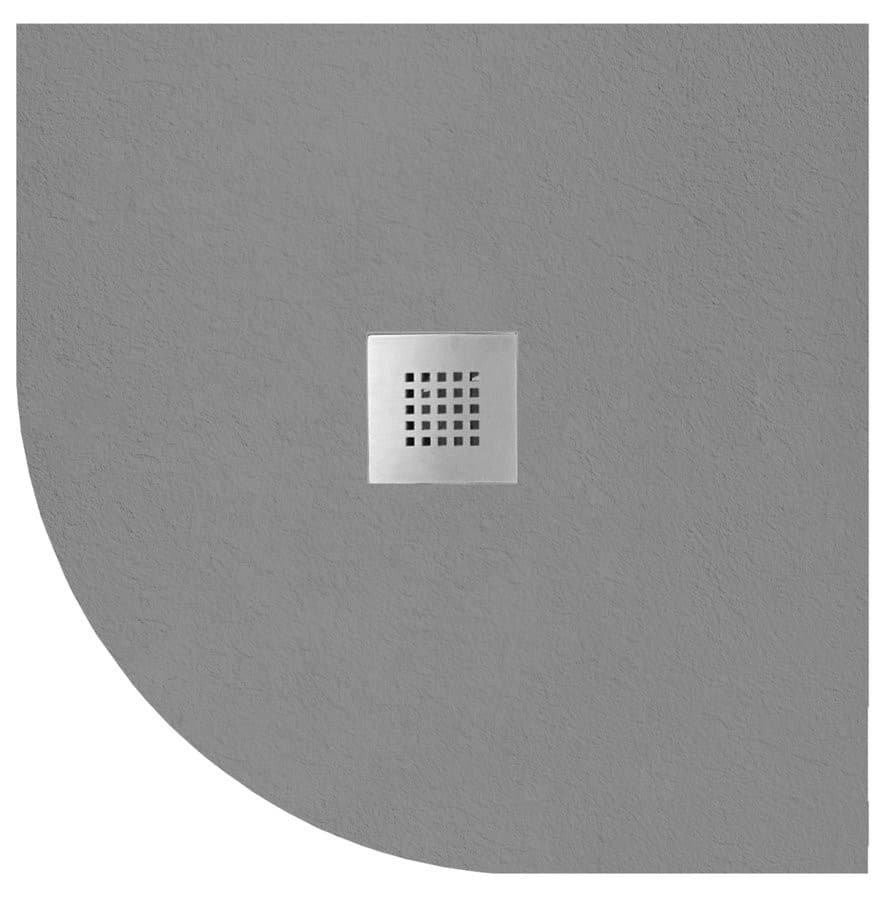 MITIA brodzik prysznicowy kompozytowy, półokrągły 90x90cm, szary