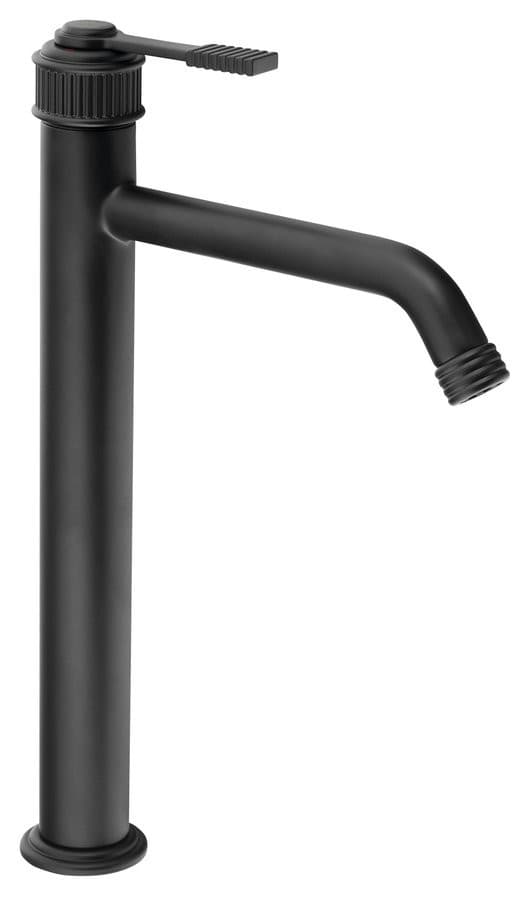 VERSI bateria umywalkowa, wysoka, z przedłużoną wylewką, czarny mat